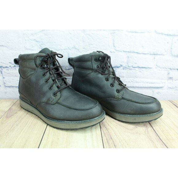 LL Bean Black Stonington Moccasin Toe Padded Collar Working Boots Size 7 M main image 5